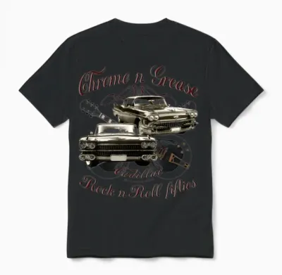 Chrome N Grease Cadillac Usa Unisex T-Shirt - Black