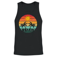 Retro Beach — Summer & Unisex Tank Top - Black – 2