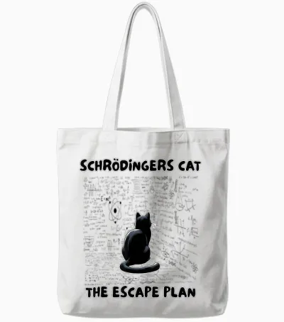 Quantum Physics Teacher Schrödinger's Cat the Escape Plan Tote Bags - White