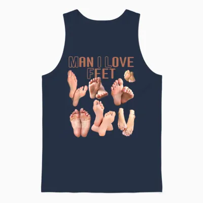 Milf Man I Love Feet Lustig Unisex Tank Top - Navy