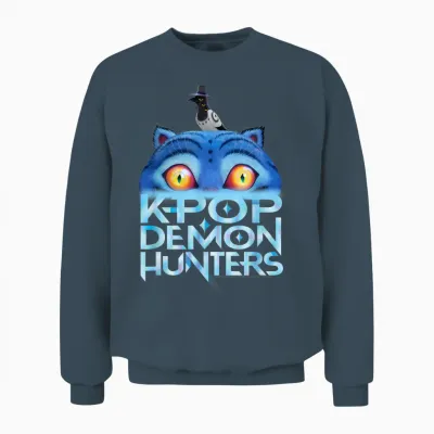 Kpop Demon Hunters Derpy Sinking Officially Licensed Unisex Sweatshirt - Dark Heather