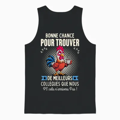 Cadeau Départ Collègue Travail Humour Nouveau Travail 2026 Unisex Tank Top - Black
