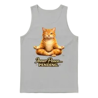 Zen Cat Inner Peace Pending Lovers Unisex Tank Top - Ash – 1