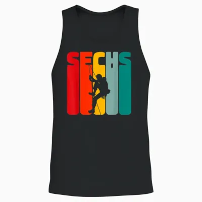 Kletterer Boulderer 6 Jahre Jungen Klettern 6 Geburtstag Unisex Tank Top - Black