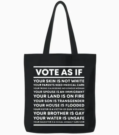Vote as If Tote Bags - Black