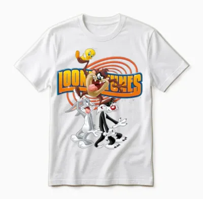 Looney Tunes Bugs Taz Tweety Sylvester Unisex T-Shirt - White