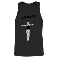Gymnast on Rings, Men's Gymnastics Unisex Tank Top - Black – 2