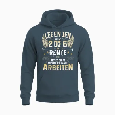 Legends Go Retirement 2026 Long Work Retirees Unisex Hoodie - Dark Heather