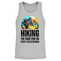 Hiking: the Cure for an Overly Civilized Mind Unisex Tank Top - Ash – 2