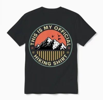 This Is My Official Hiking Shirt Wanderlust Unisex T-Shirt - Black