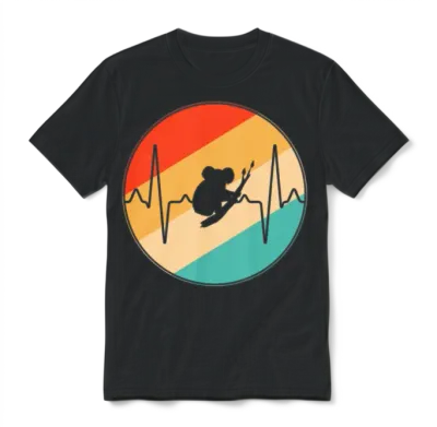 Koala Bear Retro Heartbeat Unisex T-Shirt - Black