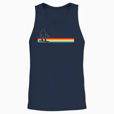 Snowboarding Retro Unisex Tank Top - Navy