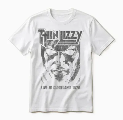 Thin Lizzy Jailbreak Album Cleveland Unisex T-Shirt - White