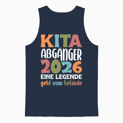 Kita Abgänger 2026 Eine Legende Geht Vom Gelände Abschied Unisex Tank Top - Navy