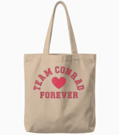 Team Conrad Retro Forever Vintage Tote Bags - Natural