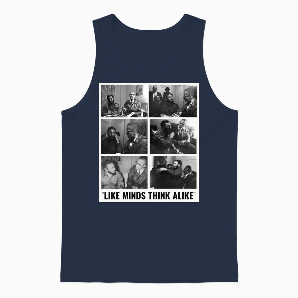 Colin Kaepernick Fidel Castro Unisex Tank Top in Navy