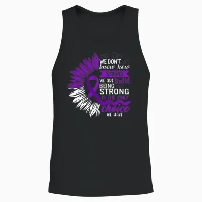 Domestic Violence Awareness Shirt, Being Strong Unisex Tank Top - Black