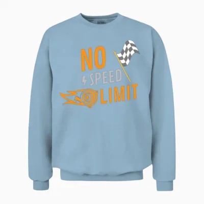 No Speed Limit Unisex Sweatshirt - Light Blue