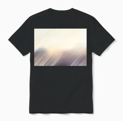 Abstract Blurred Lines Effect Unisex T-Shirt - Black