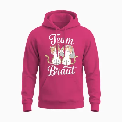 Team Braut Lustiges Katzen Jga Hochzeit Unisex Hoodie - Heliconia