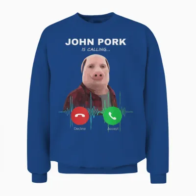 John Pork Nennt Meme Humor Unisex Sweatshirt - Royal
