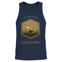 Hiking: on the Trail of Adventure Unisex Tank Top - Navy – 2