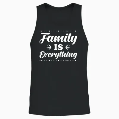 Family Inspiration Quote Text Design Family Is Unisex Tank Top - Black