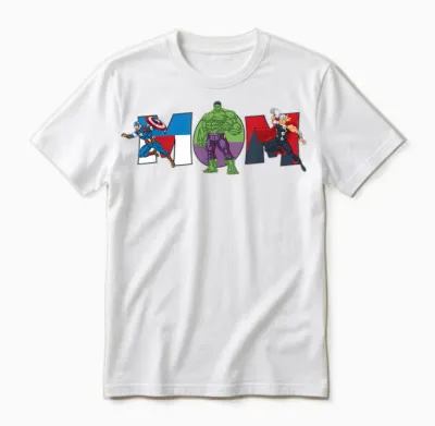 Marvel Avengers Team Mom Mother’s Day Family Trip Birthday Unisex T-Shirt - White