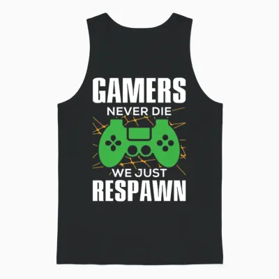 Gamers Never Die by 88street Unisex Tank Top - Black