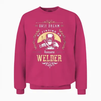 Welder Mans Unisex Sweatshirt - Heliconia