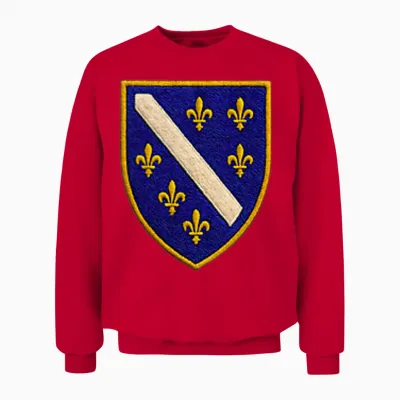 Bosnien-Hercegowina-Erbe | Bosna Lily Shield Unisex Sweatshirt - Red