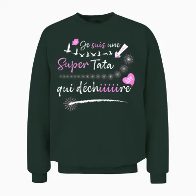 Gift Idea Tata Birthday Tee Shirt Super Tata Tearing Unisex Sweatshirt - Forest