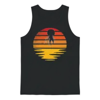 Jellyfish Retro Unisex Tank Top - Black – 1