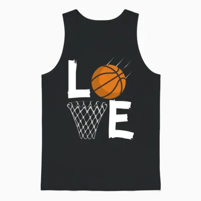 Women Girls Love Basketball Bball Unisex Tank Top - Black
