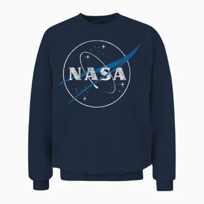 Vintage Solar System with Nasa Meatball Logo Unisex Sweatshirt - Navy