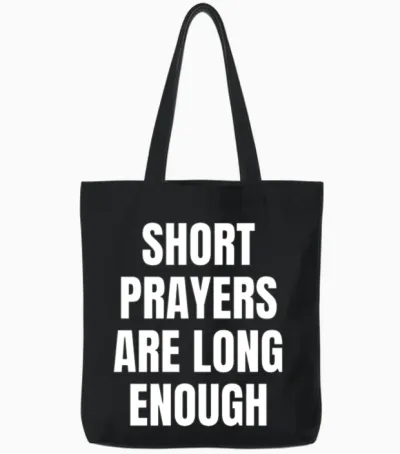 - Christian Quotes Tote Bags - Black