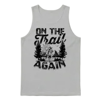 On the Trail Again - Hiking — & Outdoors Unisex Tank Top - Ash – 1