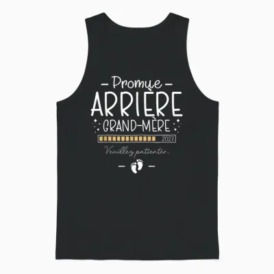 Annonce Future Arrière Mamie Promue Arrière Grand Mère 2027 Unisex Tank Top - Black