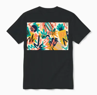 Retro Pop Chaos Unisex T-Shirt - Black