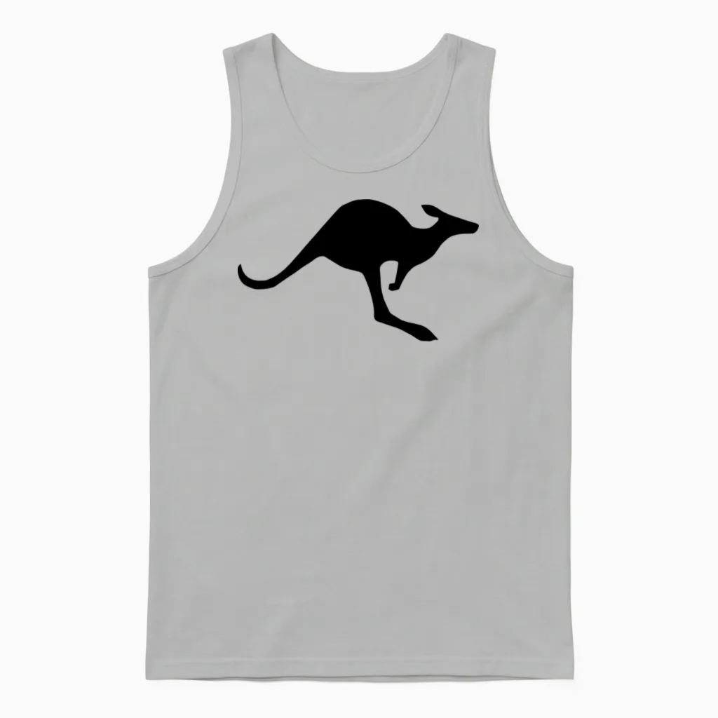Kangaroo Unisex Tank Top in Ash