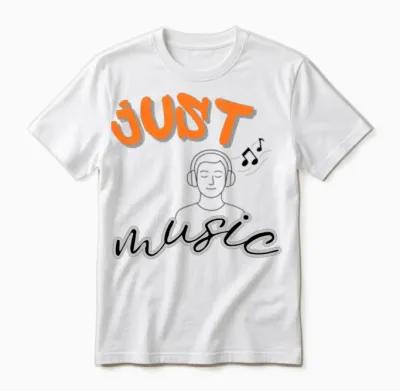 Just Music Headphones Unisex T-Shirt - White