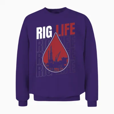 Oilfield Oil Drilling Rig Rig Life Unisex Sweatshirt - Purple