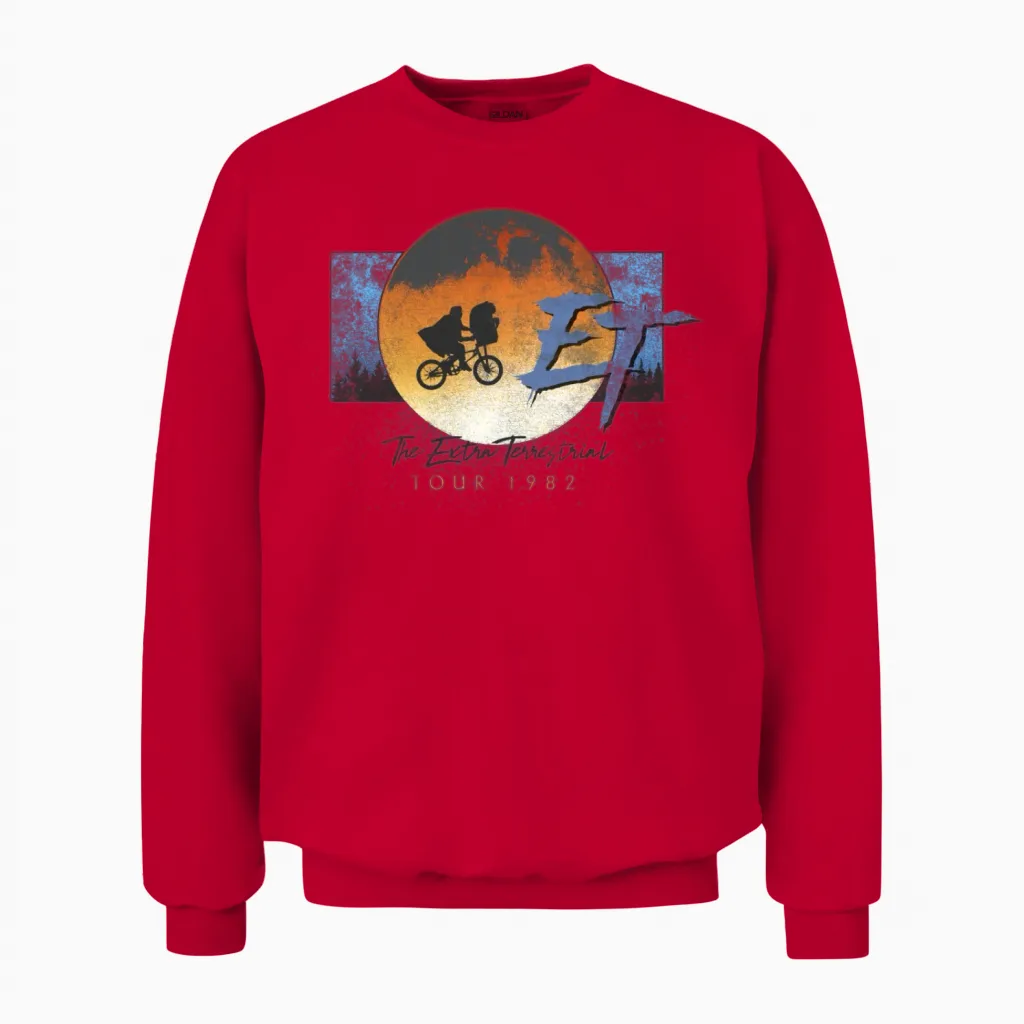 E.t. the Extra-Terrestrial Tour 1982 Unisex Sweatshirt in Red