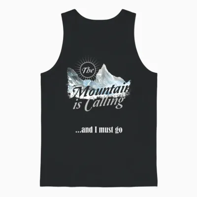 Hiking Mountain Is Calling Hike Vintage Unisex Tank Top - Black