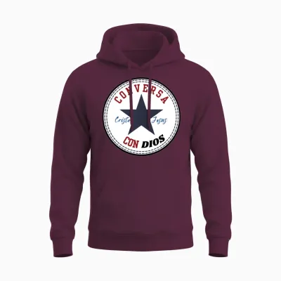 Conversa Con Dios Unisex Hoodie - Maroon
