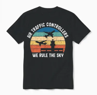 Air Traffic Controller Atc Air Traffic Control Unisex T-Shirt - Black