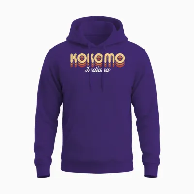 Retro Kokomo Indiana Unisex Hoodie - Purple