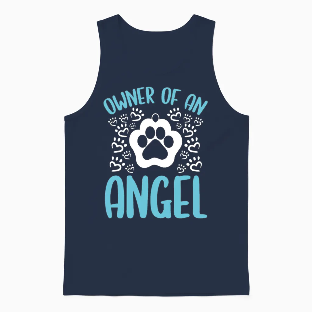 Grieving Dog Remembrance Dog Grief Pet Loss of Dog Unisex Tank Top in Navy