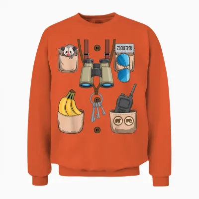 Zookeeper Costume Halloween Unisex Sweatshirt - Orange