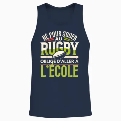 Rugby Kids Boys Rugby Player Humour Rugby T-Shirt, Black, S Unisex Tank Top - Navy